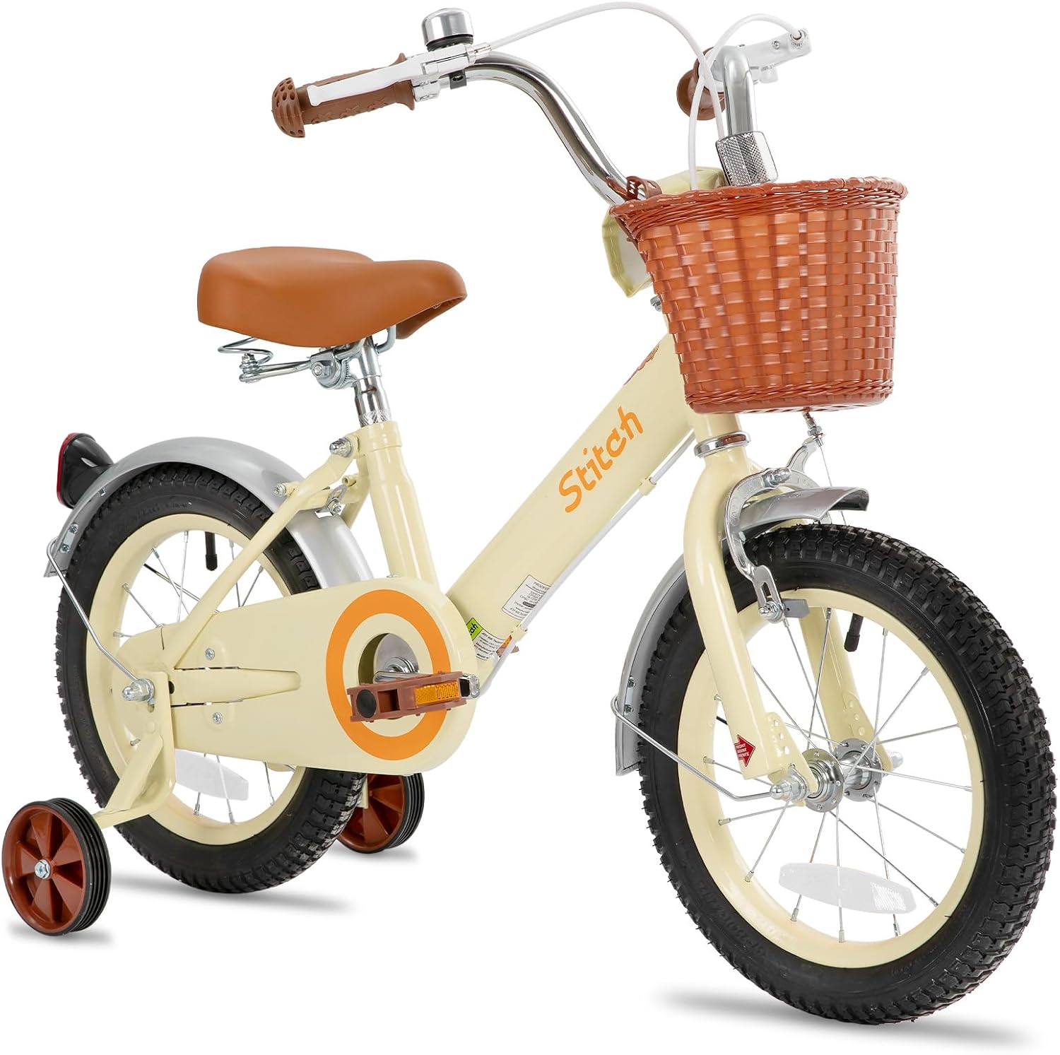 JOYSTAR Vintage Kids Bike with Training Wheels & Basket, 12 14 16 Inch Girls Bike for 2-7 Years Old, Toddler Bikes, Multiple Colors
