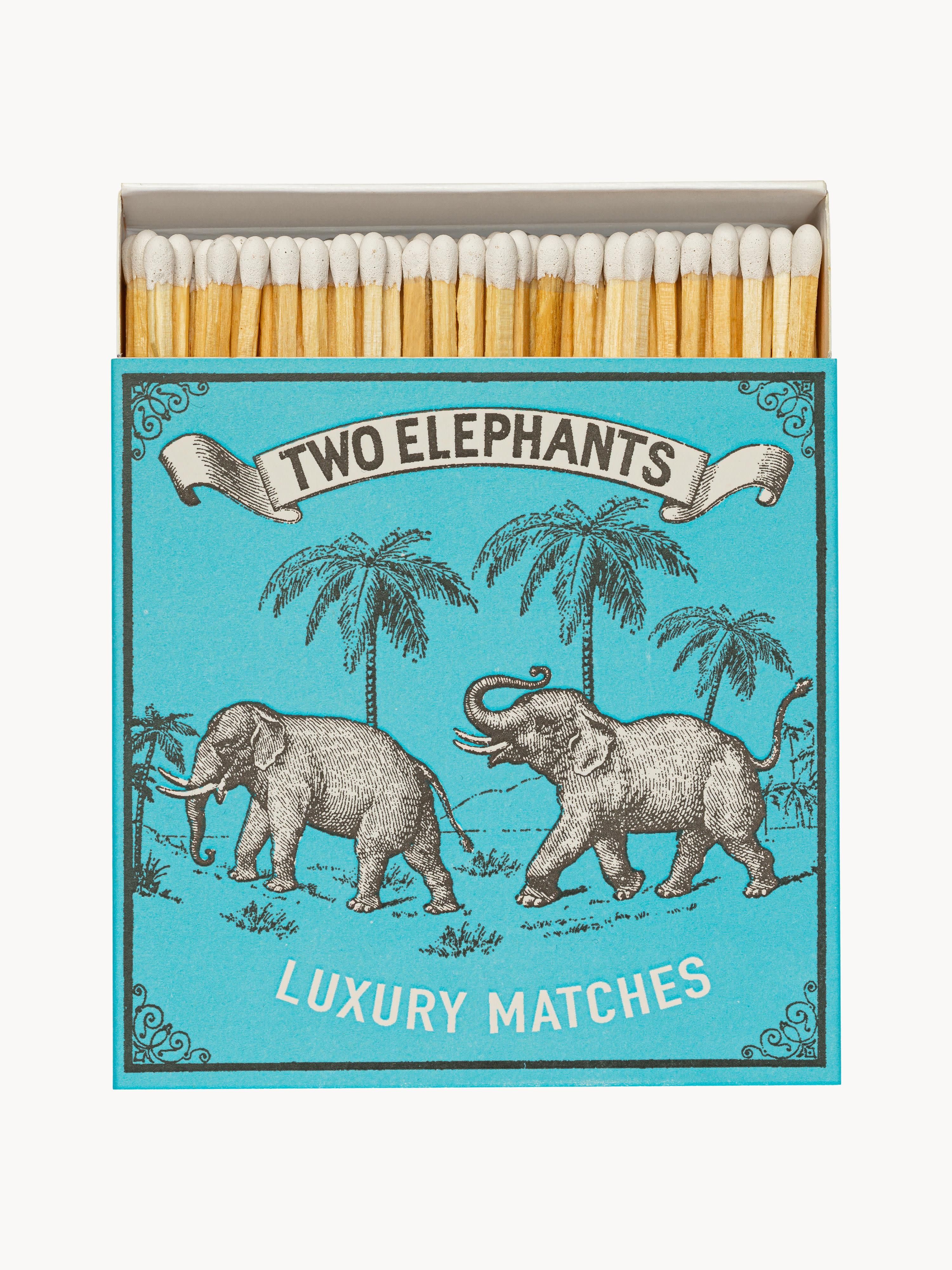 Design Streichholzschachtel Two Elephants