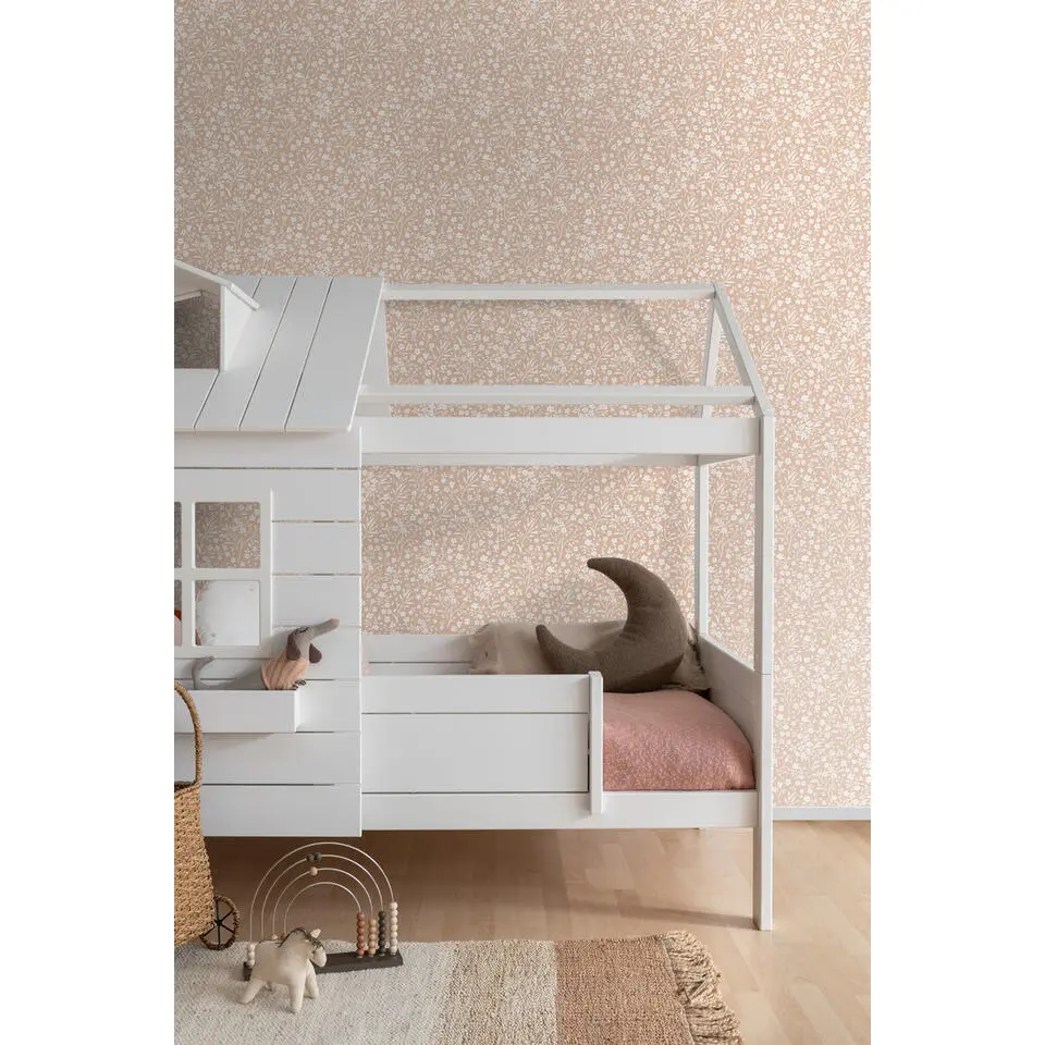 ESTAhome behang bloemetjes licht terracotta - 50 x 900 cm