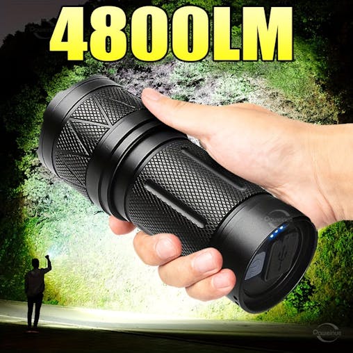 NNETM Super Bright LED Flashlight Rechargeable Torch