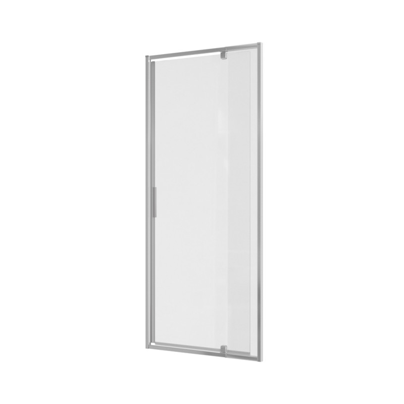 Porte de douche pivotante extensible transparente Laja chrome 80 x 200 cm ALLIBERT