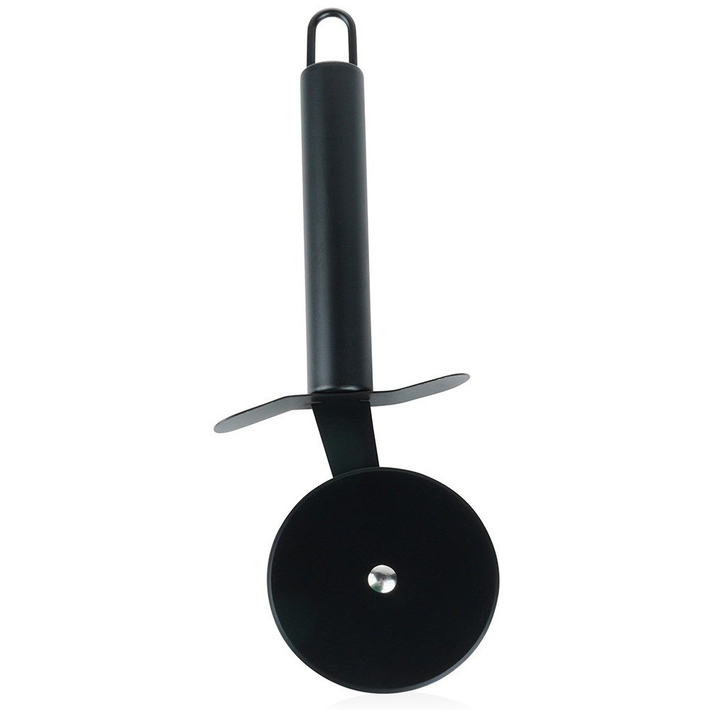 Nóż do pizzy stalowy czarny 20 cm