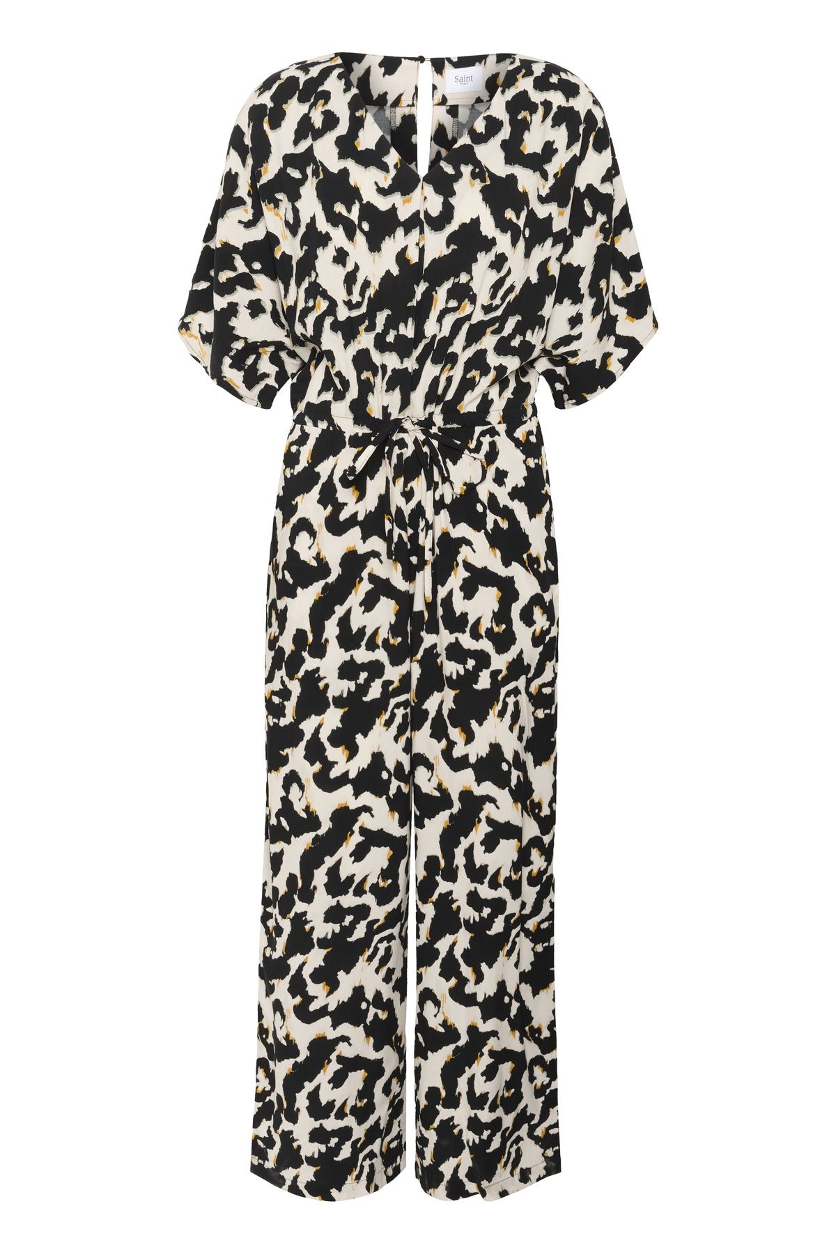 Saint Tropez Marca V-Neck Short Sleeve Jumpsuit