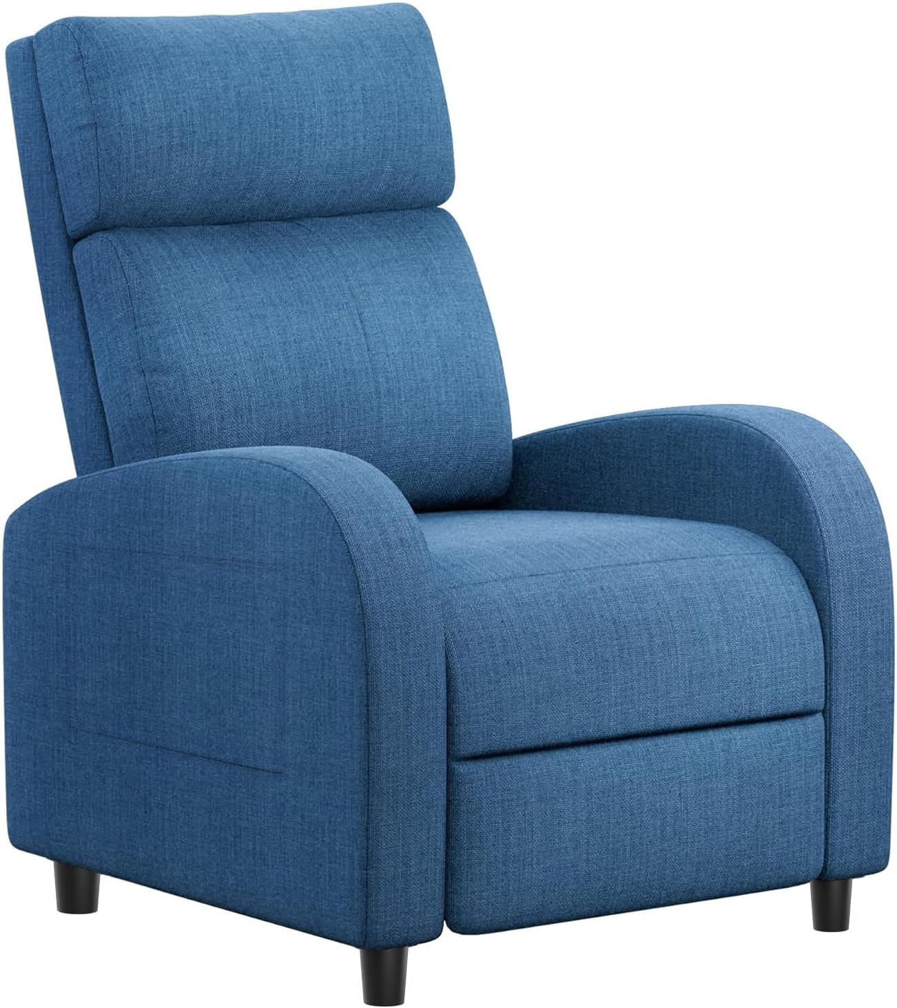 Homall Recliner Chair, Recliner Sofa for Adults, Recliners Home Theater Seating with Lumbar Support, Reclining Sofa Chair for Living Room (Fabric, Blue)