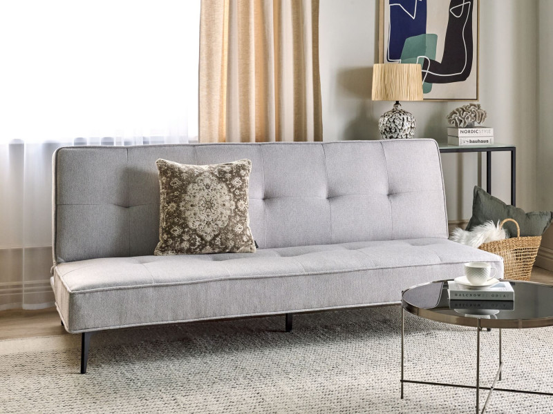 Sofa kanapa rozkładana jasnoszara