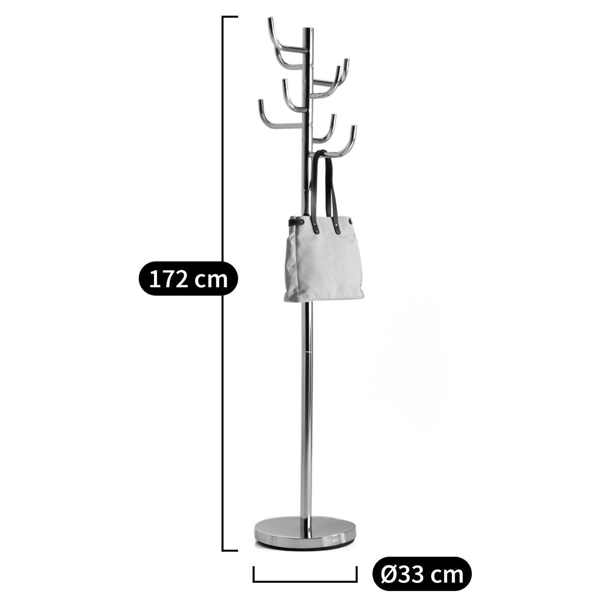 Portemanteau, métal acier chromé, forme cactus