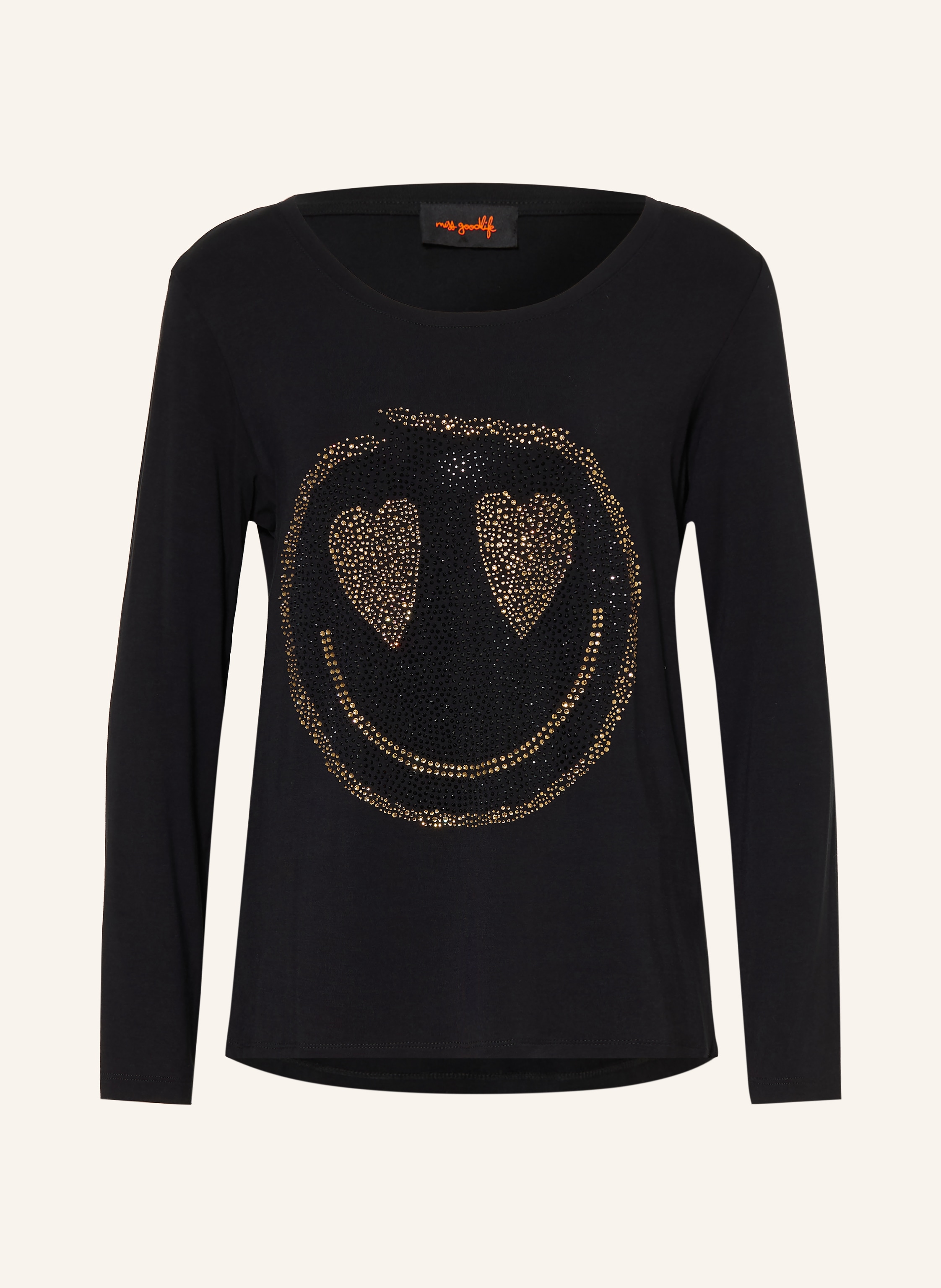miss goodlife Longsleeve mit Schmucksteinen