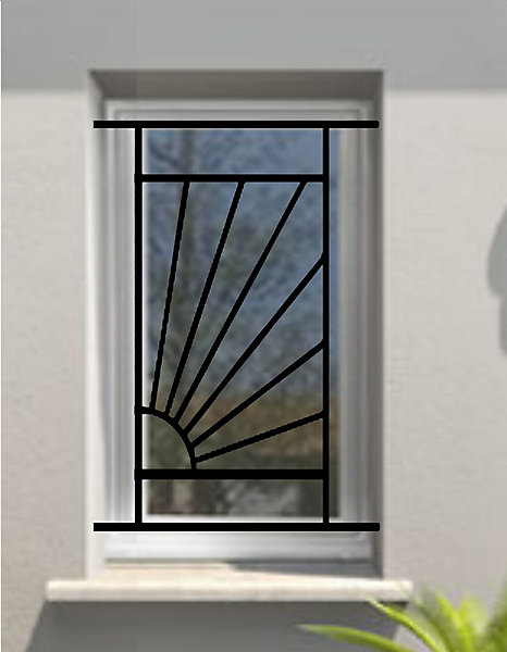 Grille de Defense Soleil pour Fenetre H 135 cm x L 80 cm (côte tableau)