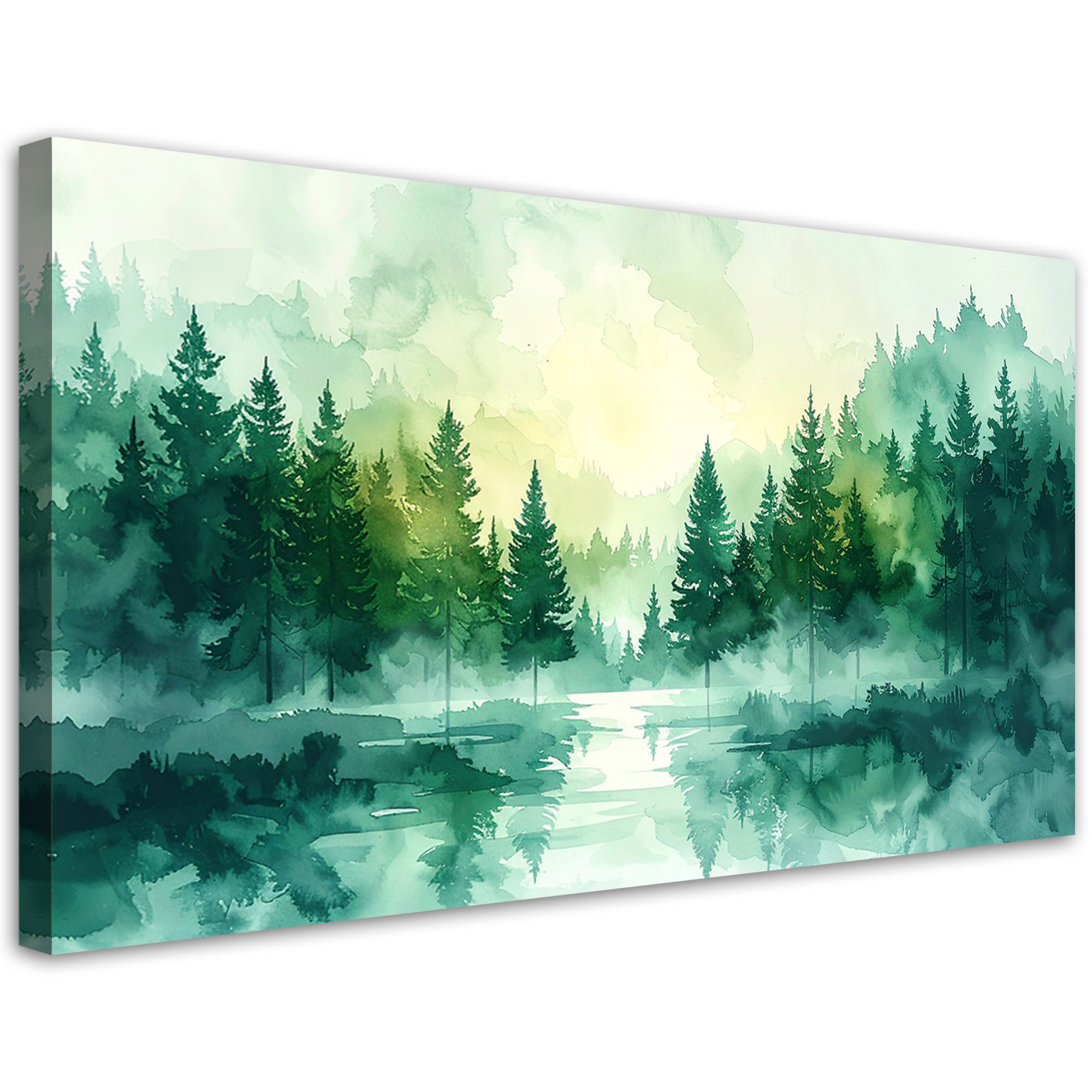 Obraz do salonu sypialni biura, Zielony Las Krajobraz Natura 80x40