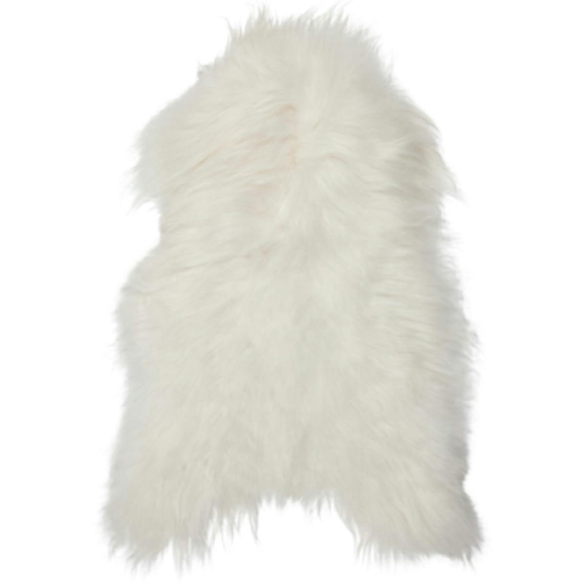 - Tapis en peau de mouton islandais blanc 65x105 cm