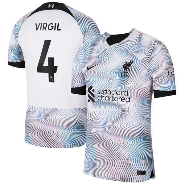 Virgil Van Dijk Liverpool Nike 2022/23 Away Breathe Stadium Replica Player Jersey - White