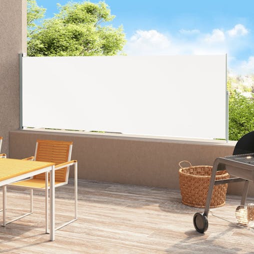 NNEVL Patio Retractable Side Awning 200x500cm Cream