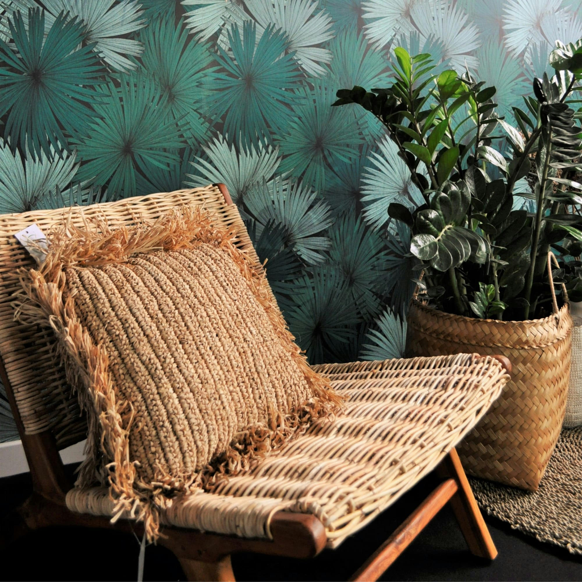 JUNE - Fauteuil en rotin et teck