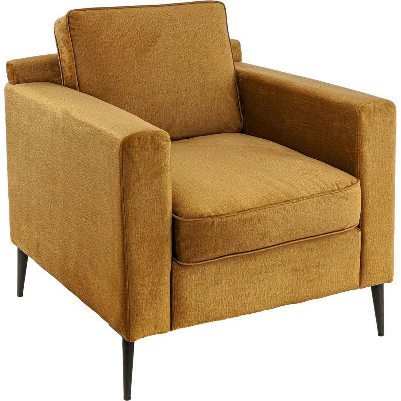 ARNOLD - Fauteuil lounge structure hêtre et piétement métal