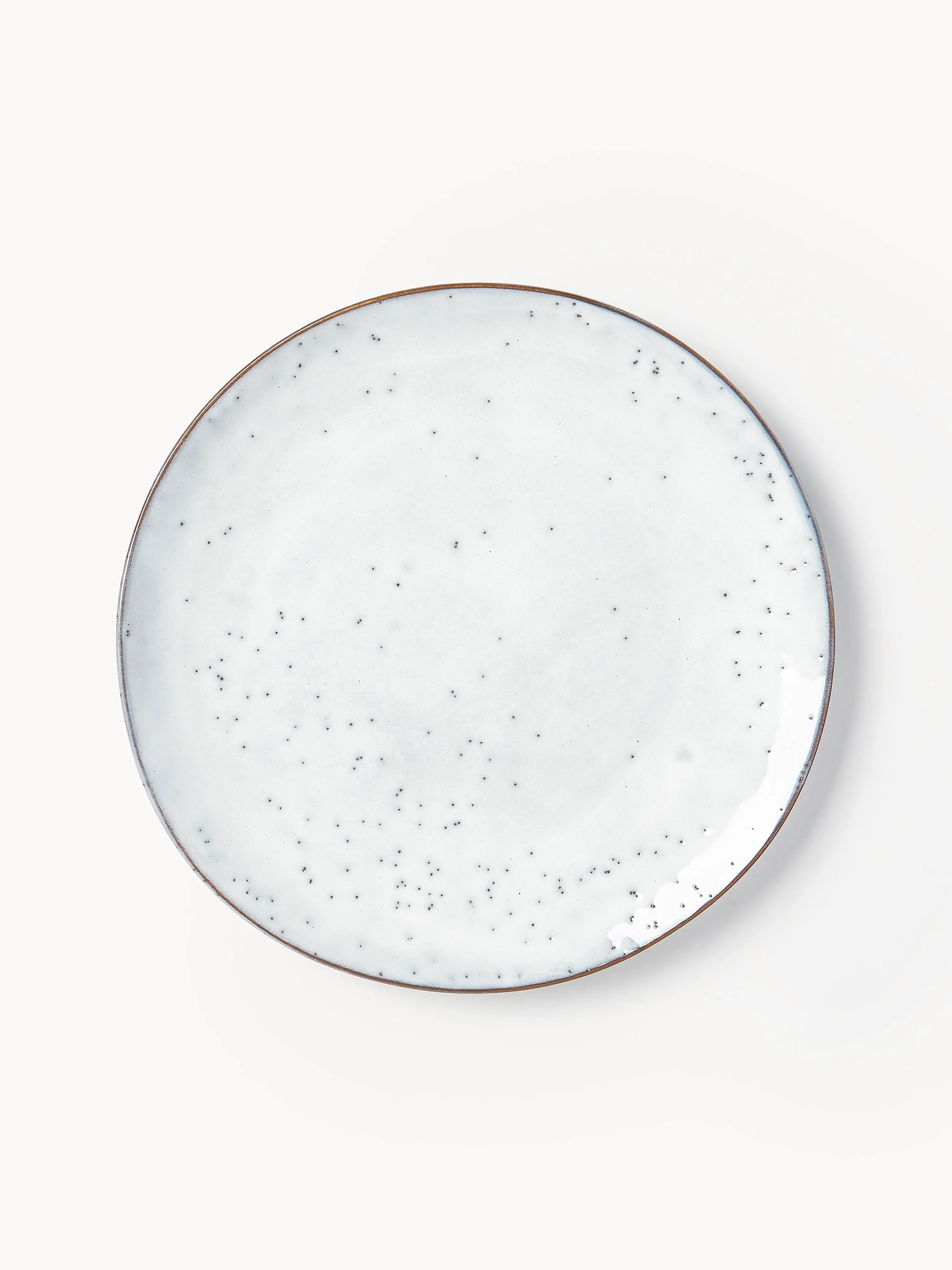 Handgefertigte Speiseteller Nordic Sand, 4er-Set