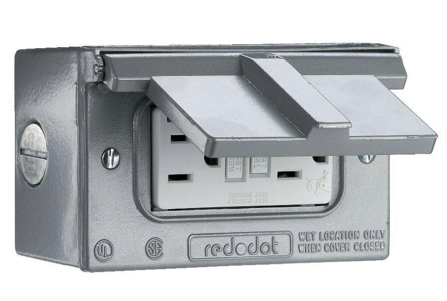 Thomas & Betts 37138-721 Outdoor Waterproof GFCI Receptacle/Outlet with Cover Kit
