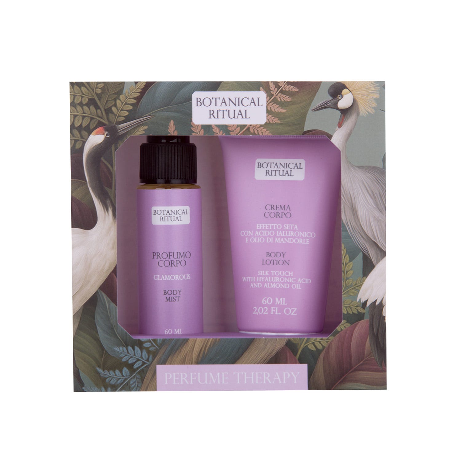 Set regalo crema e profumo corpo pavone Botanical Ritual
