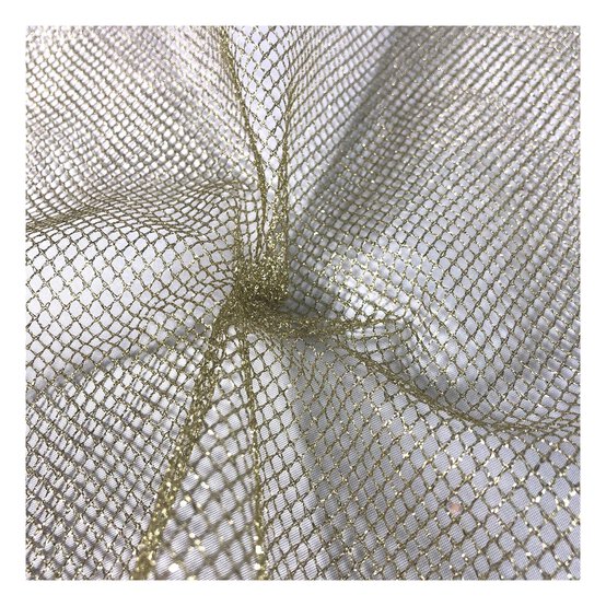 Gold Metallic Net Fabric by the Metre
