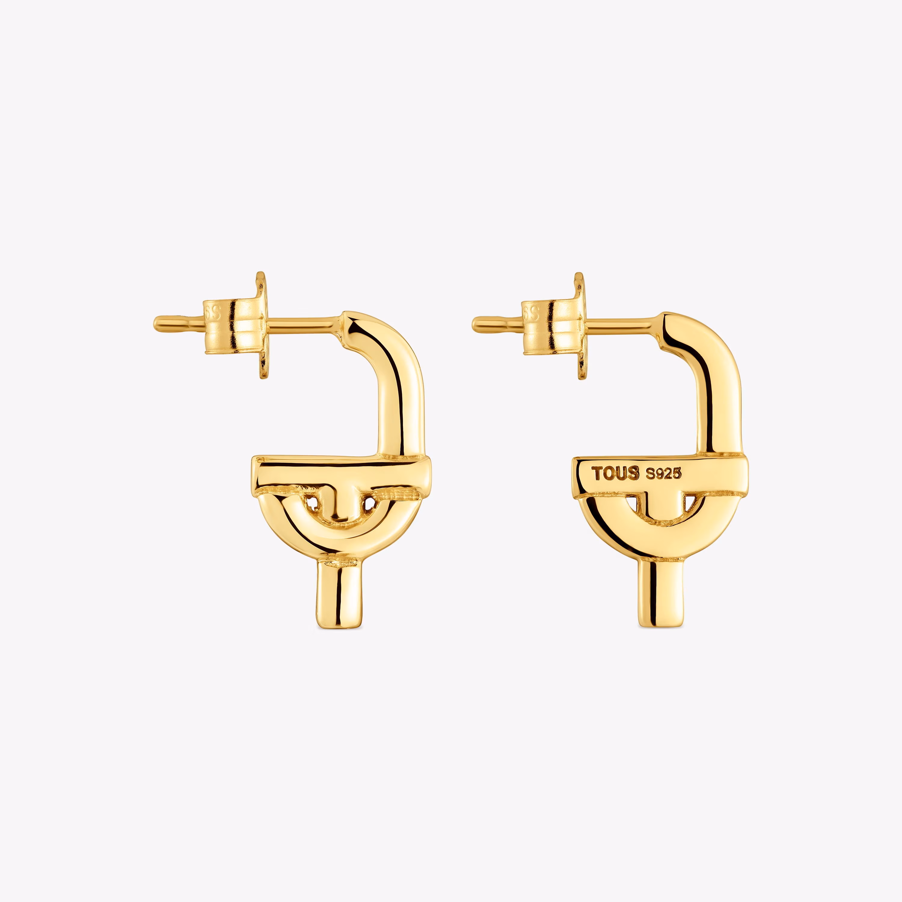 Pendientes con baño de oro 18 kt sobre plata TOUS MANIFESTO