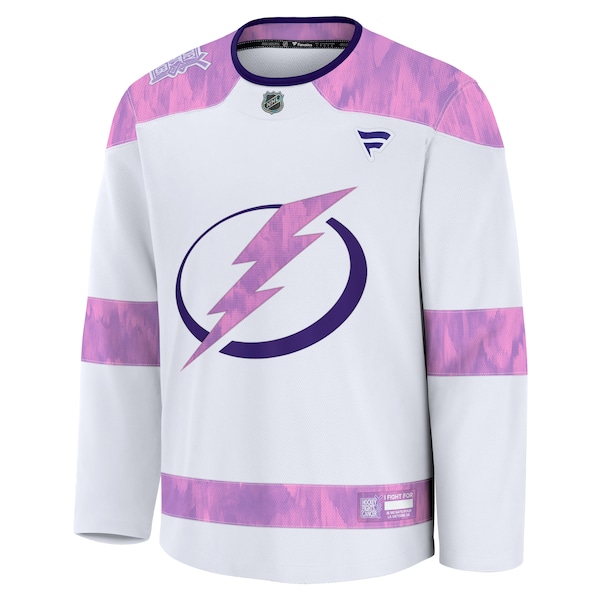 Tampa Bay Lightning  2024 Hockey Fights Cancer Practice Jersey - White