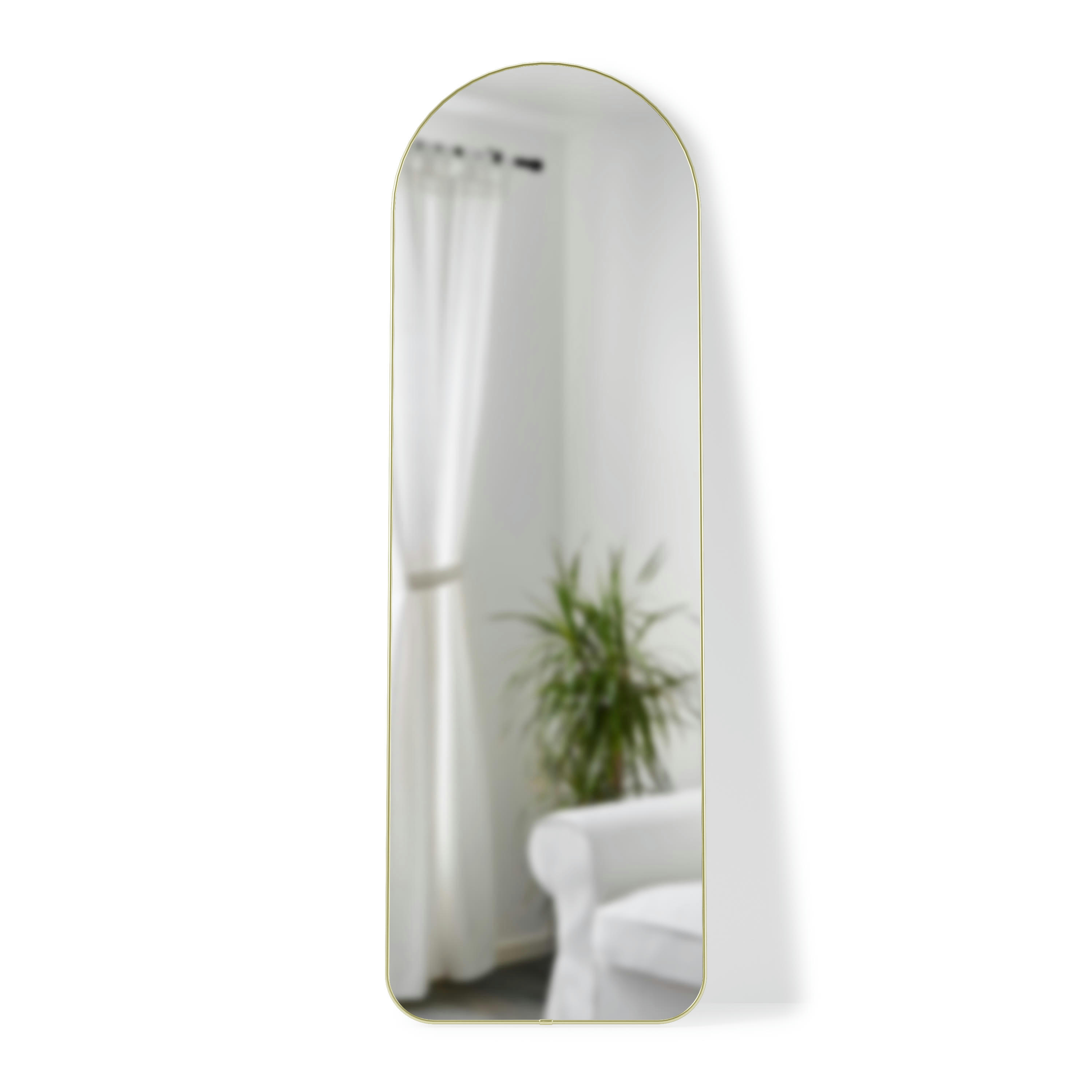 HUBBA ARCHED - Miroir en pied cintré H 157cm laiton
