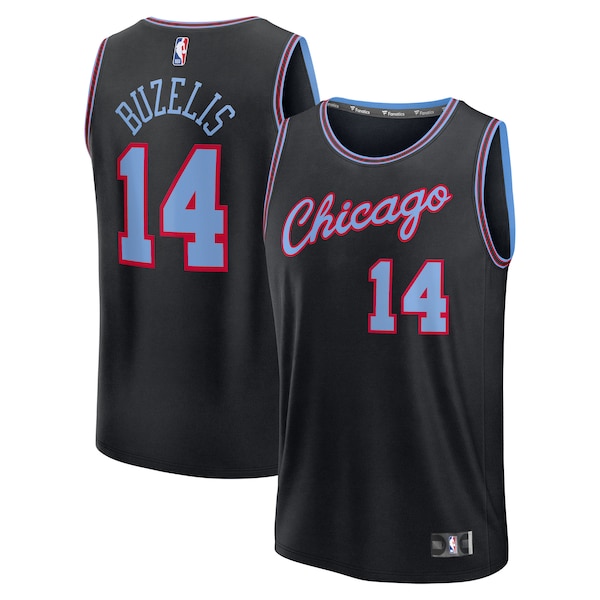 Matas Buzelis Chicago Bulls  Youth 2025/26 City Edition Fastbreak Jersey - Black
