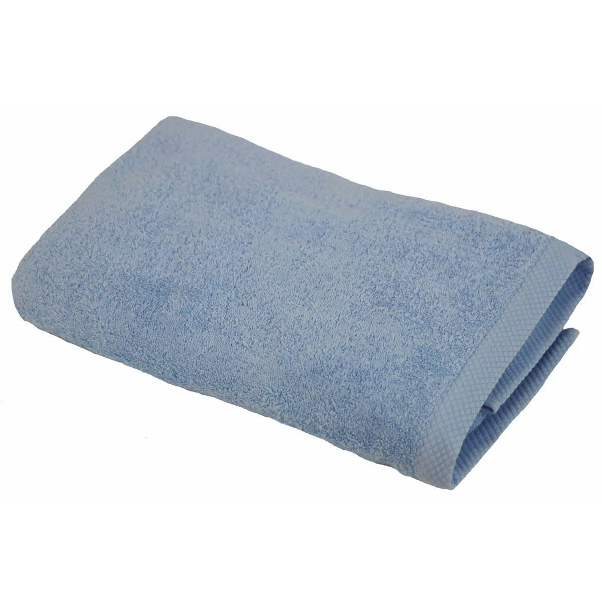 SERVIETTE ESSENTIELLE - Serviette de toilette éponge en coton bleu clair 50x100 cm