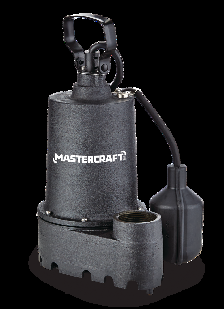 Mastercraft 1/3-HP Cast-Iron Submersible Electric Sump Pump with Tethered Switch