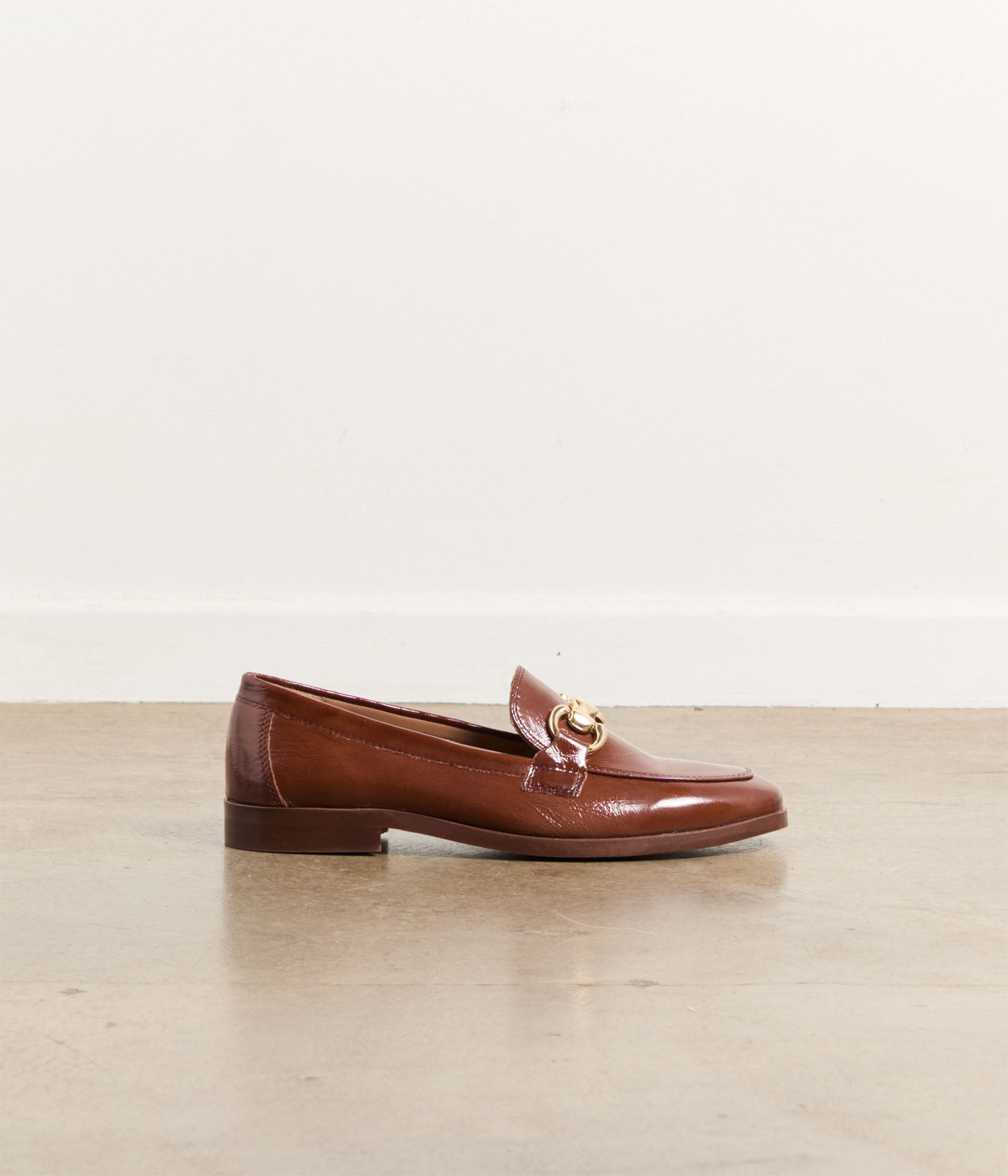 Mocassins en cuir marron Colette