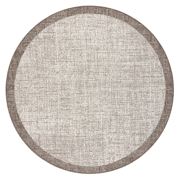DYWAN SZNURKOWY SIZAL FLOORLUX KOŁO 20401 Ramka szampański / koło 120 cm