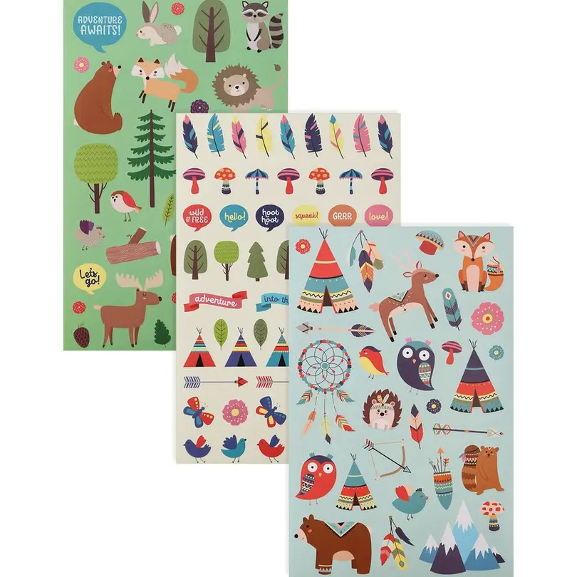 Sticker 6er-Set Wild & Free
