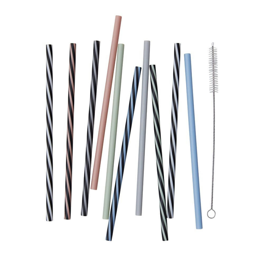 LETTERS - Lot de 10 pailles design