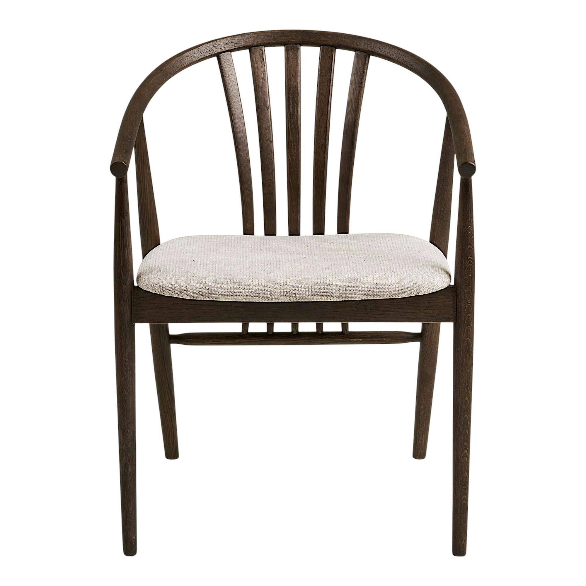 Chaise en bois foncé à dossier arrondi (lot de 2) AMSTERDAM