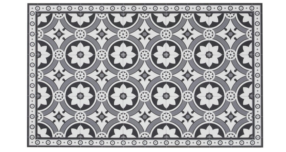 ALMA - Tapis en vinyle motifs carreaux de ciment 50x80