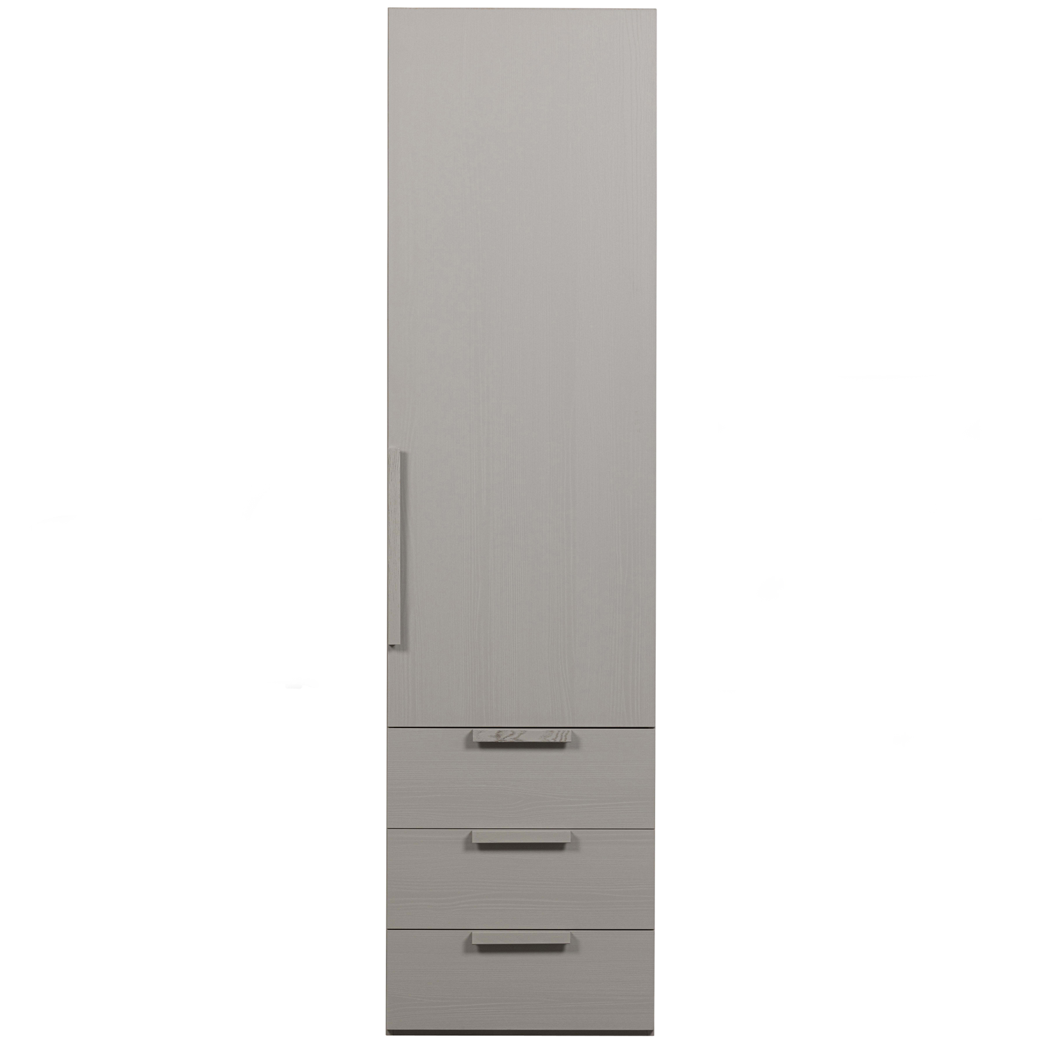 WOOOD kledingkast 1-deurs greep lang Rens - Noten/Grijs - 210x55x58