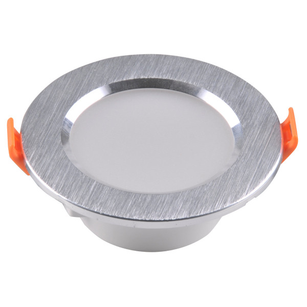 Oprawa wpuszczana ZOEsrebrna szczotkowana LED 4.8W 4000K 430lm IP20 Polux