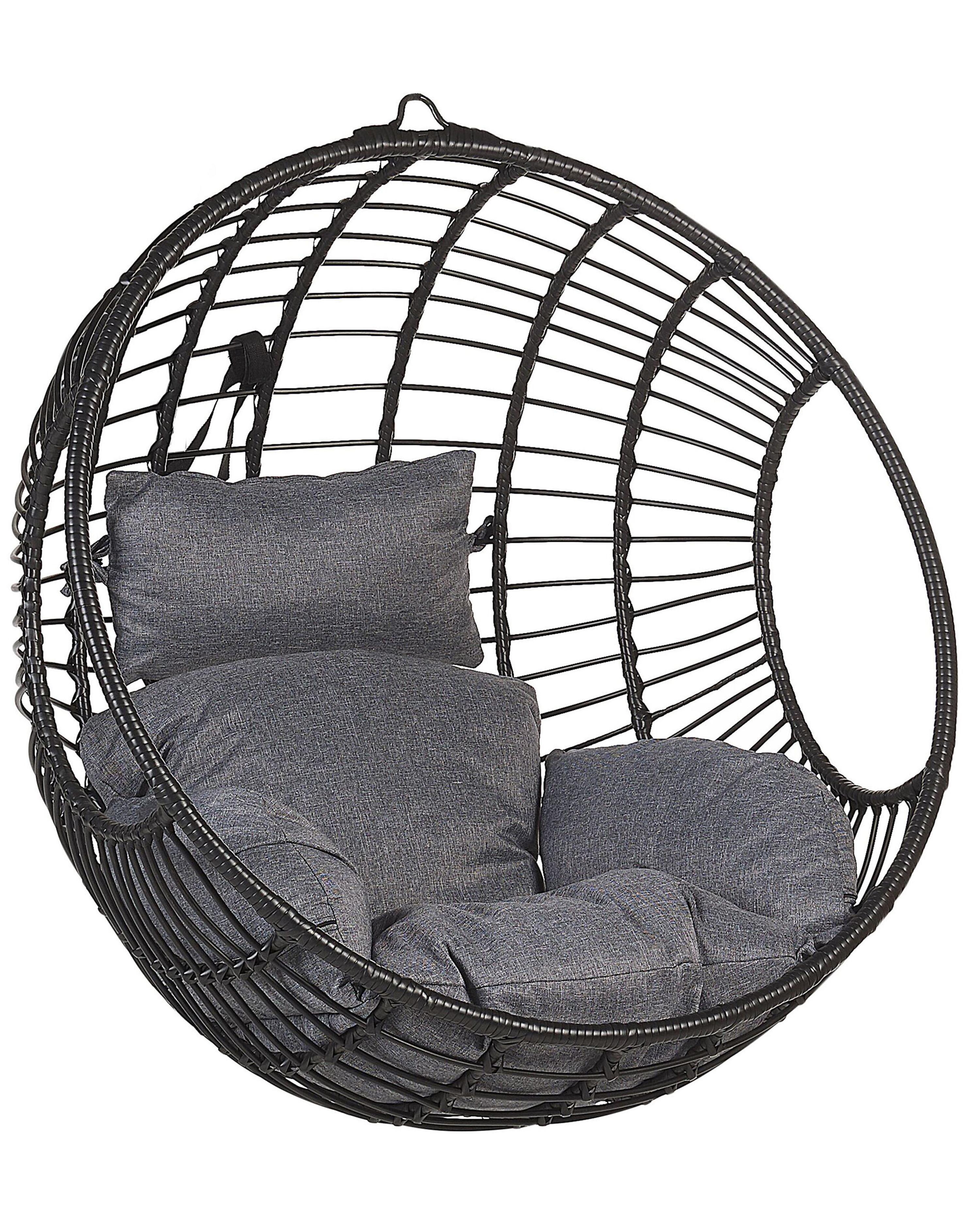 Hanging Chair ASPIO PE Rattan Black