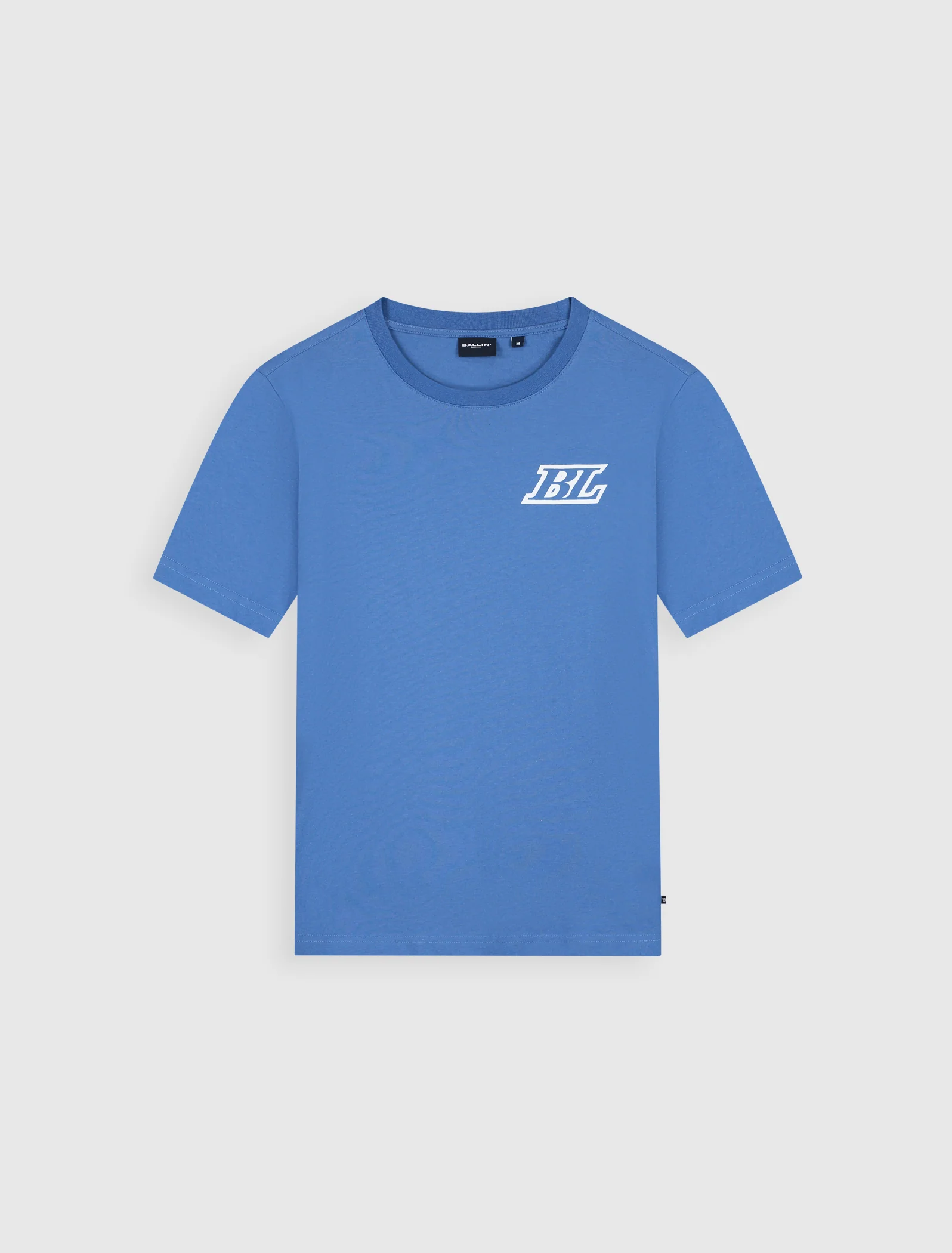 Stacked Logo T-shirt | Faded Cobalt