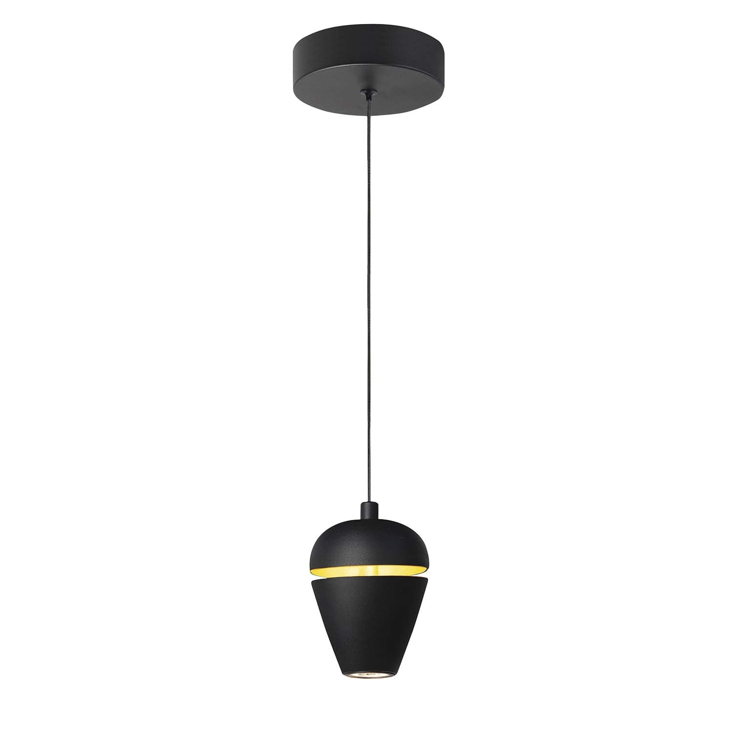 Highlight hanglamp Kobe - 1 lichts - 12 x 135  cm - zwart