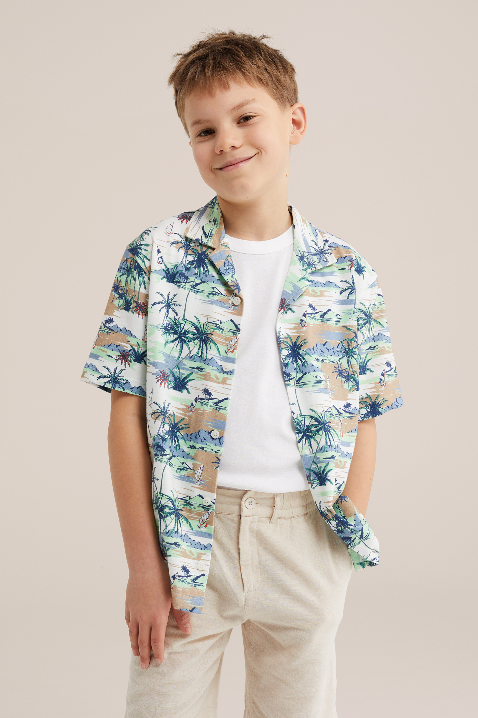 Jongens overhemd met print
