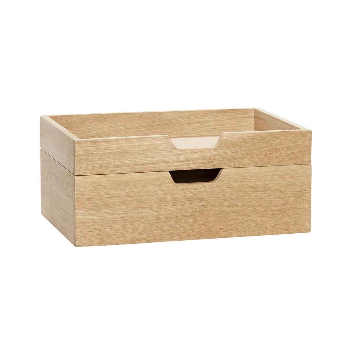 NOTE - Boîte rectangulaire en chêne (x2)