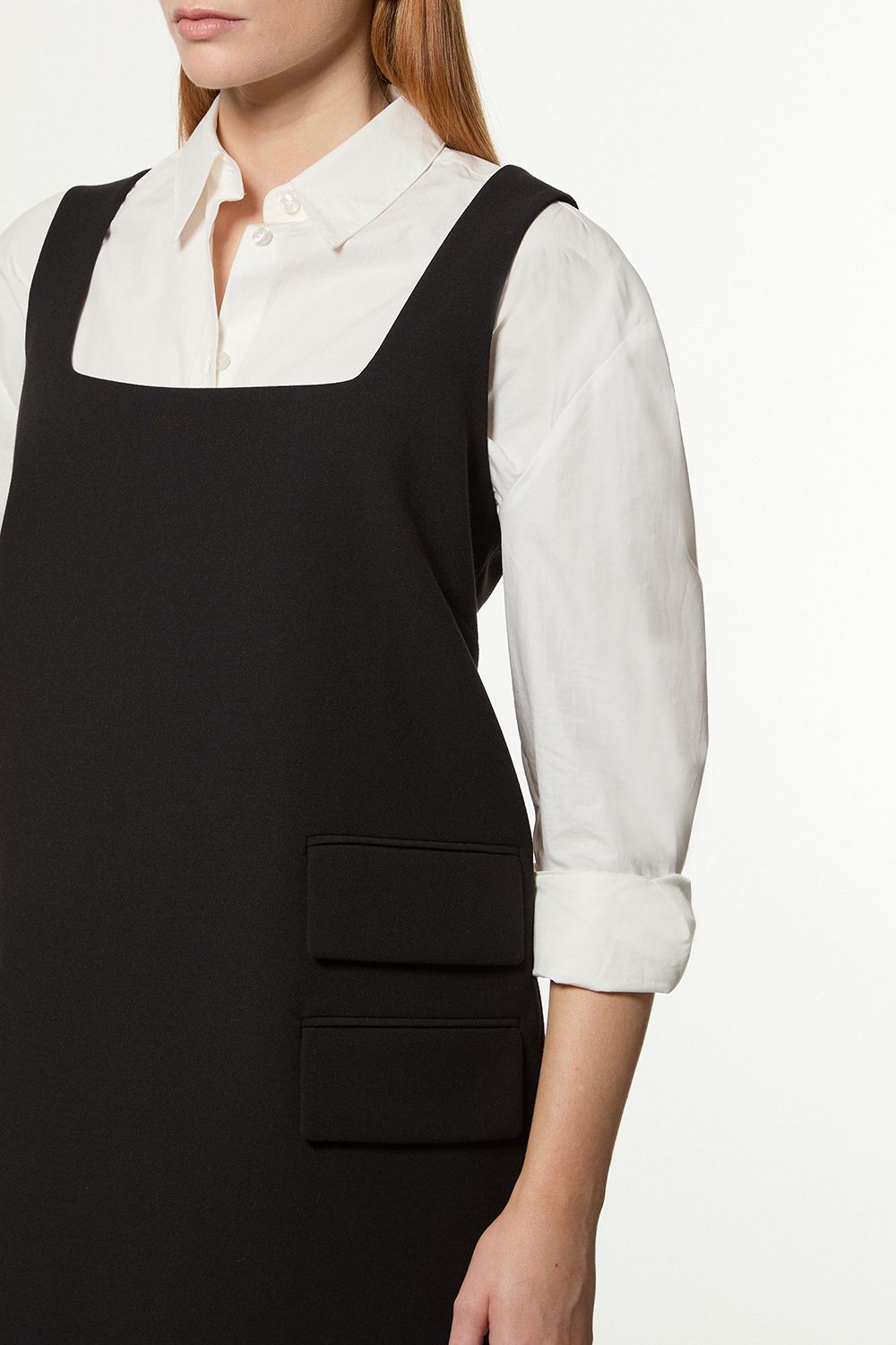 KarenMillen Compact Stretch Essential Tailored Pocket Mini Dress