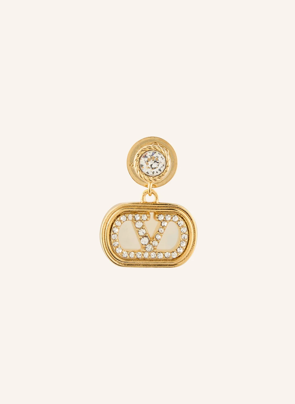 VALENTINO GARAVANI Ohrhänger VLOGO OVALETTE mit Swarovski Kristallen