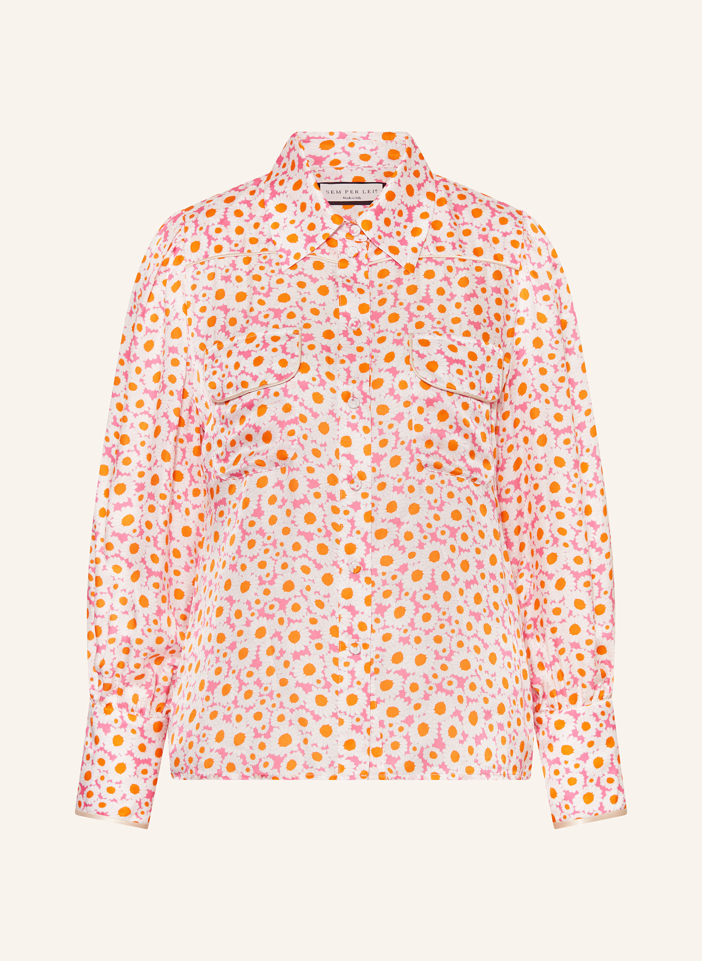 SEM PER LEI Hemdbluse mit Seide
