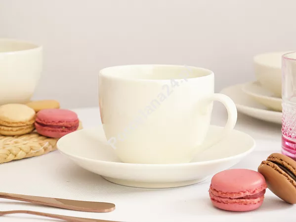 Serwis obiadowo-kawowy na 6 osób (42el.) Bogucice - Base Cream 1232