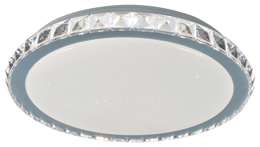 Plafon Cressidaokrągły srebrny LED 1x24W 40,5cm 1720lm IP20 Rabalux
