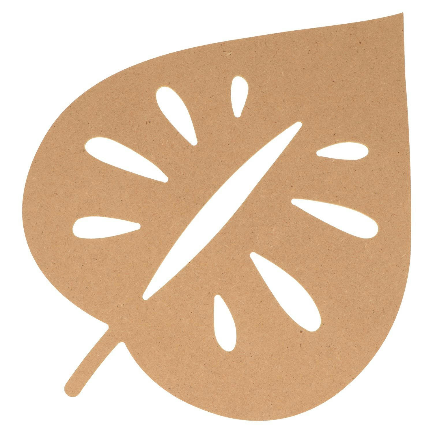 - Feuille tropicale en bois MDF 25 cm