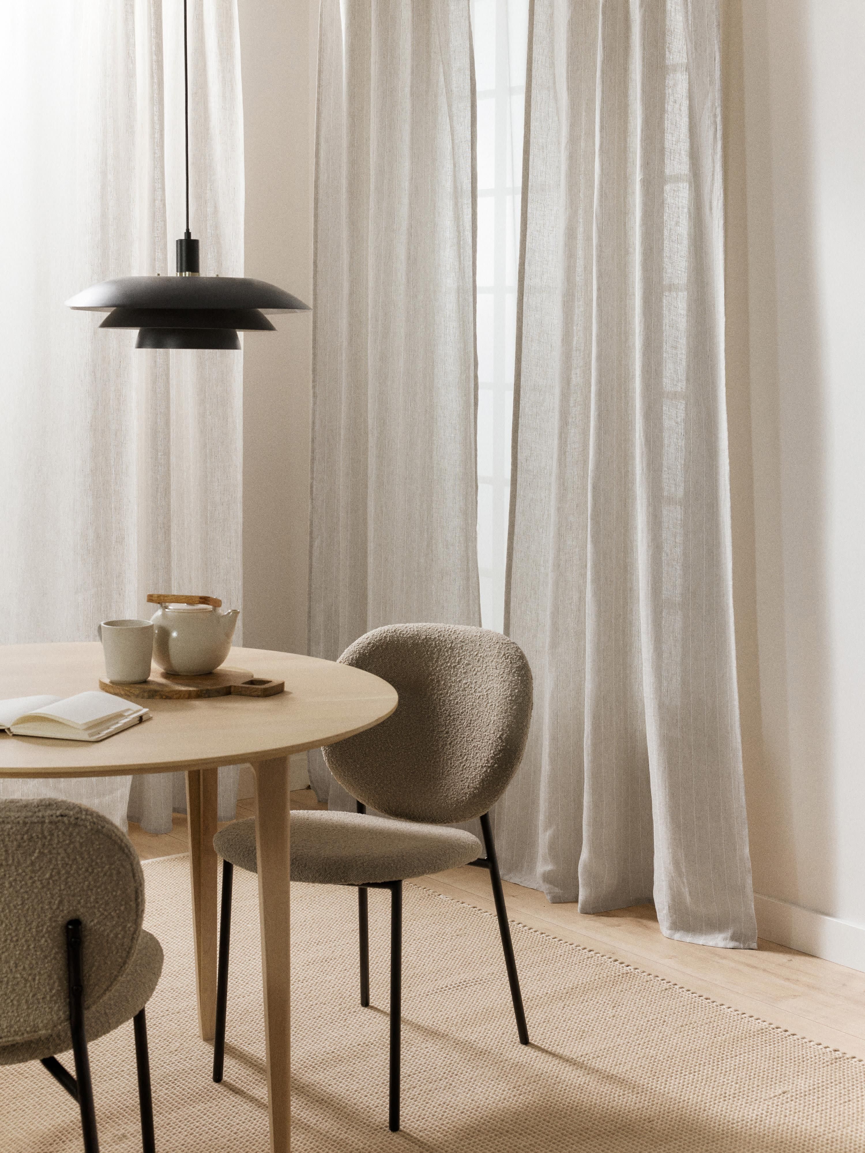 Halbtransparente Multiband-Gardinen Birch, 2er-Set