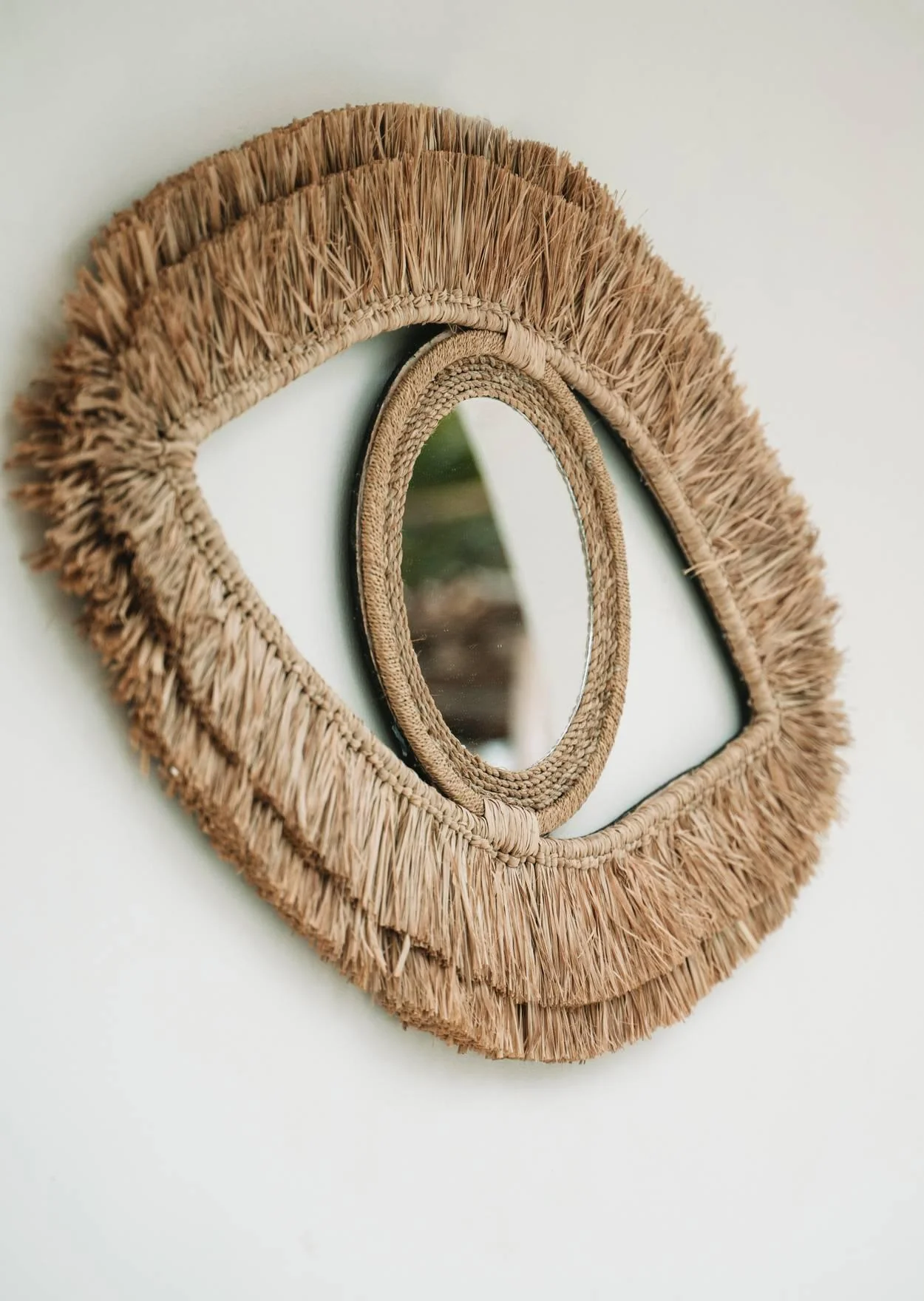 Wandspiegel Raffia Eye