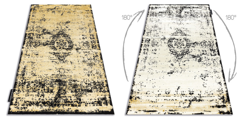 Dywan DE LUXE nowoczesny 2083 Ornament vintage przecierany - 120x170 cm